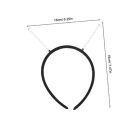 FRCOLOR 20pcs Black Spring Headbands for Women DIY Hair Accessories Stable Hold Soft Comfortable Hairbands for Handmade Crafts Weddings Parties