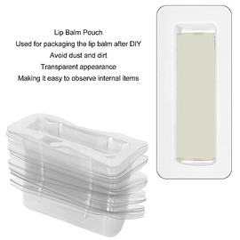 60 bolsitas de plástico transparente para bálsamo labial - Envases profesionales para bálsamo labial (DIY) con adhesivo - Soporte versátil para regalos y cupones