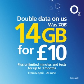 O2 Pre Pay Micro Sim Card With £10.00 Credit