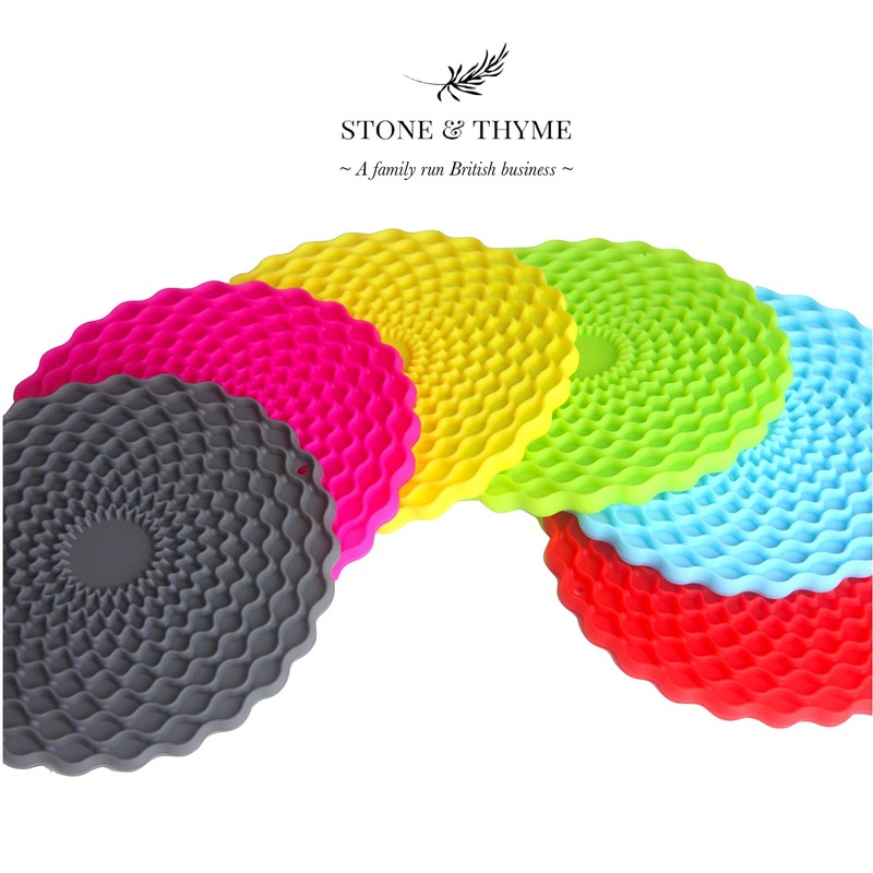 Blue Drinks Coasters Set of 6 by Stone & Thyme.