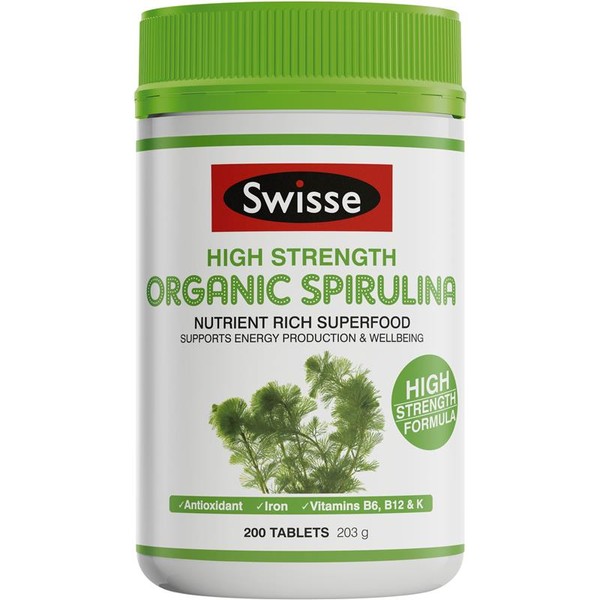 Swisse Organic Spirulina 1000mg 200 Tablets