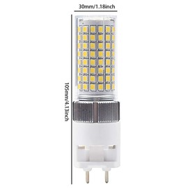 1 Pack G12 16W LED Light Bulb G12 Lamp Corn Light(160W G12 Halogen Replacement Lights) Metal Handle Lamp 2 Pin Base LED Decorative Bulb for Garage Industry Factory Hospital, Neutral light, AC100-277V