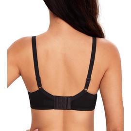 Lemorosy Women's Full Coverage Minimizer Lace Bra Plus Size Non Padded Unlined Underwire Bras(32DD, Black)