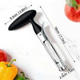 Premium Stainless Steel Apple Corer Tool - Easy to Use Fruit Seed Remover for Kitchen