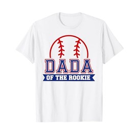Dada of Rookie 1st Birthday Baseball Theme Matching Party T-Shirt