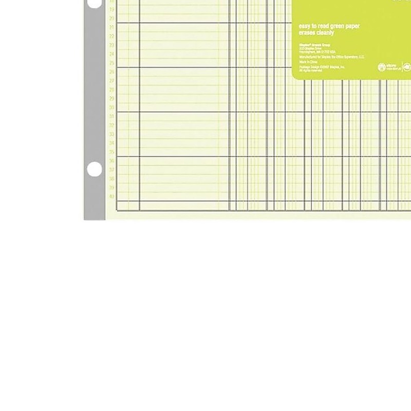 Staples 217893 Columnar Pads 13 Columns 11-Inch x 16 5/16-Inch
