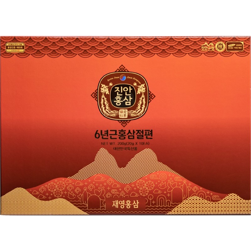 Jaeyoung Red Ginseng 6-year-old red ginseng slices, 20g, 10 packs