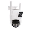 Security Camera Outdoor Dual Lens Surveillance Camera 2.4G Wifi Night