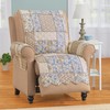 Collections Etc Tonal Floral Patchwork Scalloped Edge Furniture Cover