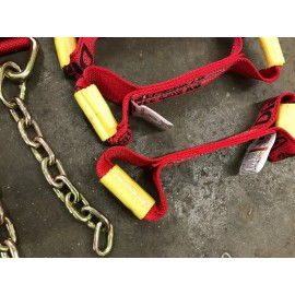 Baremotion 4-Pack RED Dog Bone Straps for 8-Point Tie Down System Rollback Diamond Weave