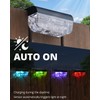 Herzila 16 Pack Solar Fence Lights, RGB Color Changing Christmas