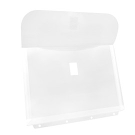 Idena 11126 Document Wallet A4 Plastic Sorting Folder in Transparent with Velcro Fastener and 4 Holes Approx. 31 x 23.7 cm