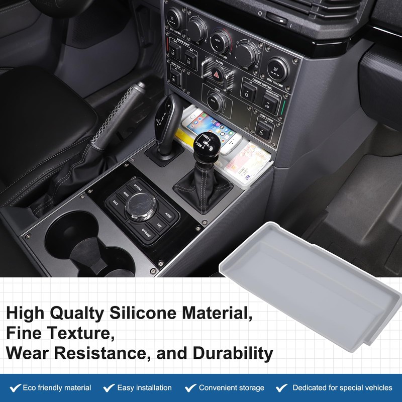 Tumukiw Gear Shift Center Console Front Tray Organizer Compatible with