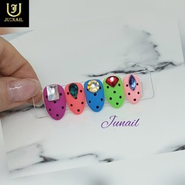 Woobi Girl Handmade Nail Tips - Long Round Square / 우비소녀 수제네일팁 - 롱라운드스퀘어