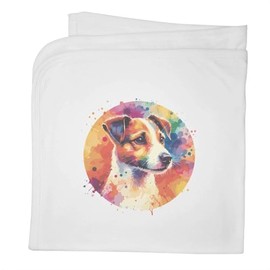 Azeeda 'Jack Russell Terrier' Cotton Baby Blanket/Shawl (BY00035856)