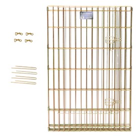 MidWest Homes for Pets Folding Metal Dog Exercise Pen, Indoor/Outdoor Playpen with Door, 16 Sq Feet of Play Space, 48-Inches Tall, Gold Zinc