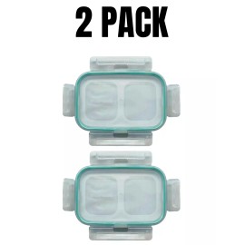 Snapware Airtight Replacement Lid 470mL 2 Cup 4x6" Transparent Blue, NEW