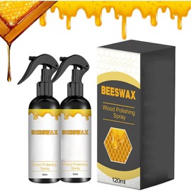 SHINEPAC Natural Beeswax Spray And Restorer,Beeswax Spray,Suitable For Polishing Wood,Leather,And Furniture,120 Ml(2pcs)