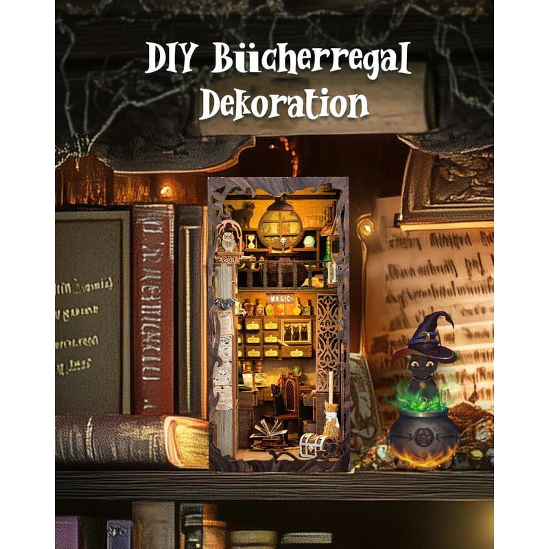 Cutefun Cutefun DIY Dolls House Kit - Book Nook Kit