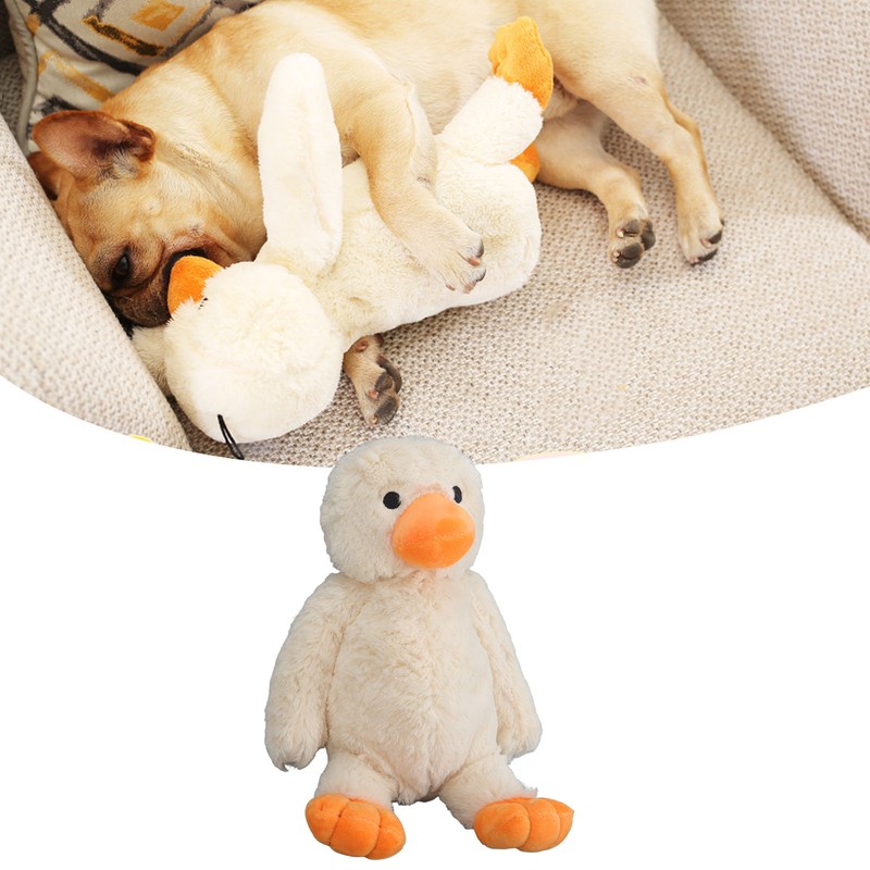 Dog Plush Duckling Sounding Toy Soft Teeth Cleaning Keep Healthy
