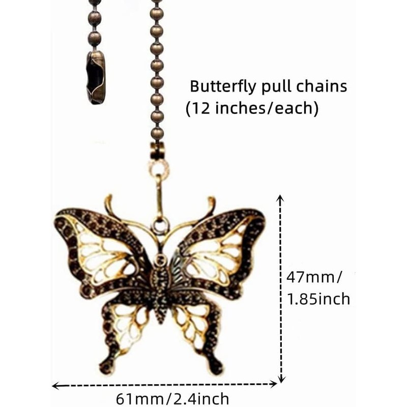 QLXHBOT Ceiling Fan Pull Chain Ornaments Extension,12 Inch Lighting And