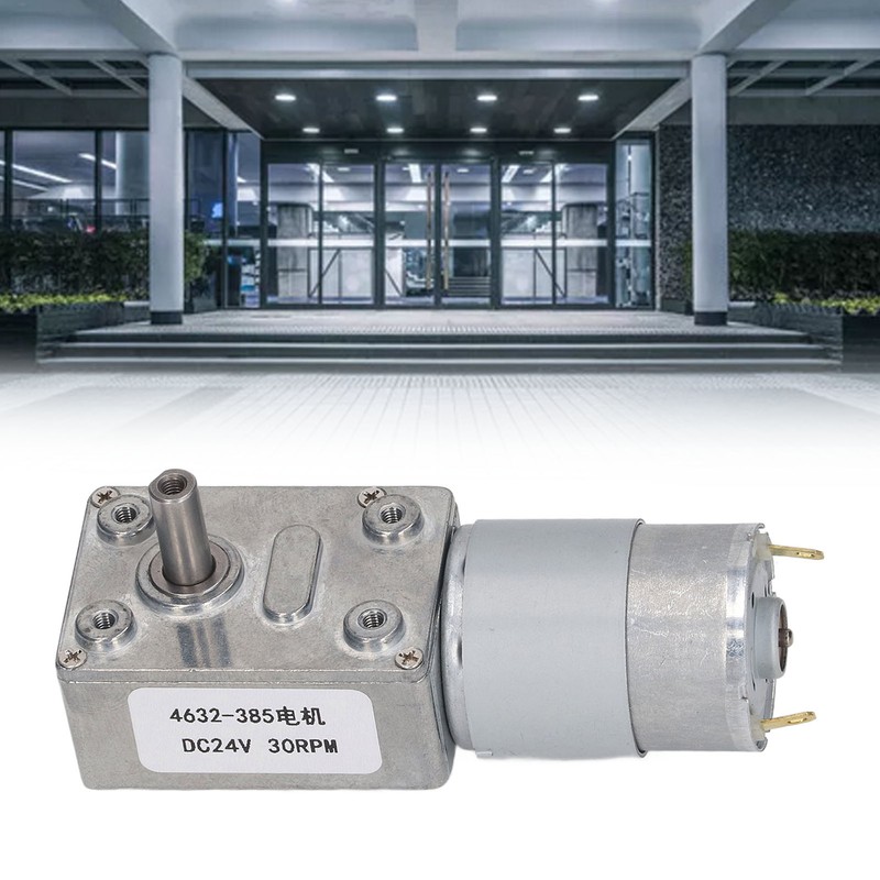 30RPM DC Worm Gear Motor Self Locking Function Rectangular Speed