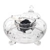 DUEBEL Caviar Serving Set, 1 Glass Divided Serving Bowl Set