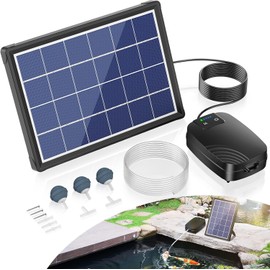 NFESOLAR 4W Solar Pond Aerator with 2200mAh Battery Backup, All-in-One Solar Air Pump, 24/7 Continuous Oxygenation, Quiet Operation, 3 Modes Bubbler,
