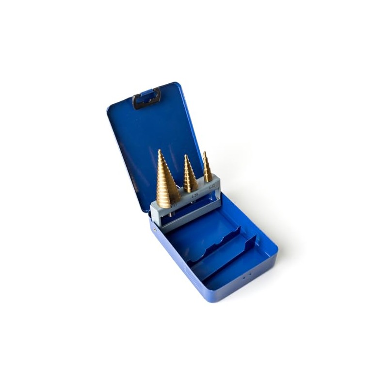 Weischer® - HSS Stufenbohrer Set | 3-teilig Kegelbohrer Schälbohrer Ø
