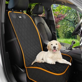 Petloox Front Seat Dog Cover for Car, Truck & SUV - Waterproof, Non-Slip Pet Car Seat Cover for Dogs - Durable, Easy to Install & Clean, Front Passenger Seat Protector for Pets & Vehicles