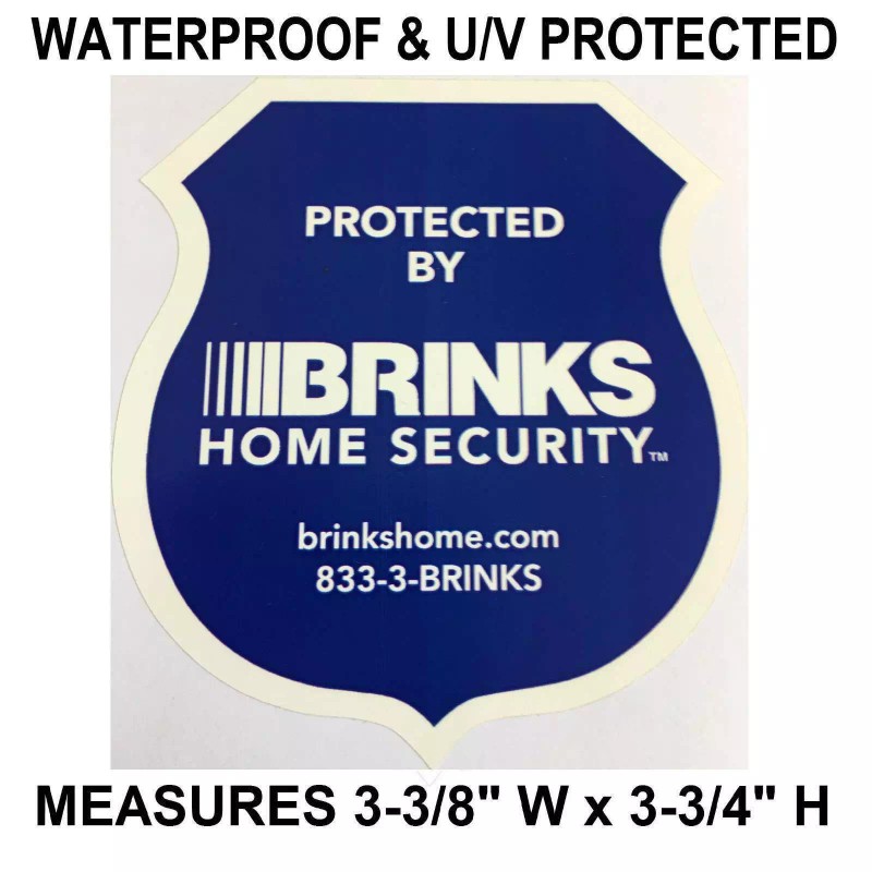 ADT BRINKS BRINKS HOME SECURITY ALRAM WARNING STICKER FOR WINDOWS+SMILE