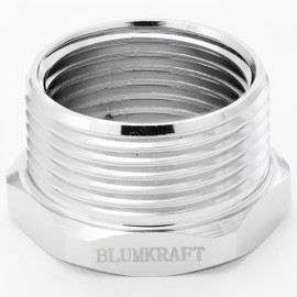 BLUMKRAFT Set of 5 Metal Adapters PG-Metric PG16 Male to M20 x 1.5 Female (PG16-M20) Nickel-Plated Brass