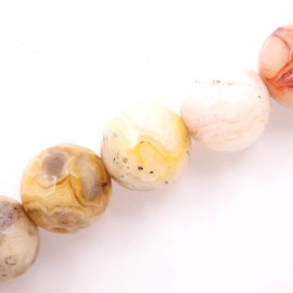 Malahill abalorio facetadas de piedras preciosas para bisutería, se vende por bolsa, 5 hebras en el interior, Ágata loca, 8mm, 1