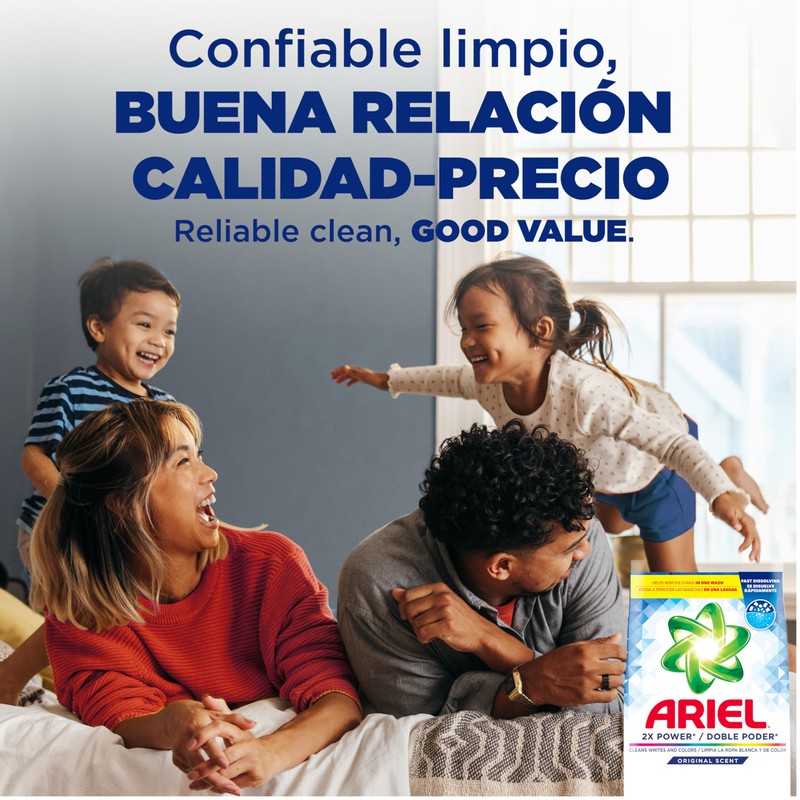 Ariel Powder Laundry Detergent, Original Scent, 211 ounces 132 Loads,