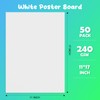 Invinton 11x17 White Poster Board Paper, 50-Sheet Bulk Pack, 240