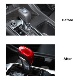 ANFOKAS Compatible with Nissan Sentra Altima 2025 2024 2023 2022 2021 2020 Accessories Car Center Console Gear Panel Gear Shift Knob Cover Trim Cap -Red