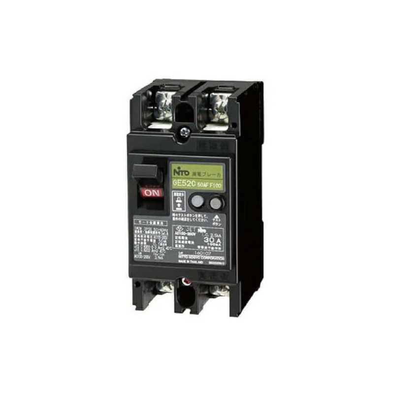 日東工業 漏電ブレーカ 協約形 GE52C 2P 30A F30 GE52C2P30AF30
