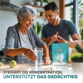 lalea D(+) Galactose - Galactose Pulver (1Kg) - wichtige Energiequelle - Galaktose der Zucker fr's Gehirn - Einfachzucker fr das Gehirn - ohne unerwnschte Zus?tze, glutenfrei