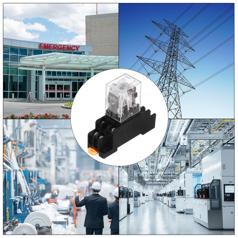 sourcing map 10Pcs DC 12V Electromagnetic Power Relay, 8-Pin 5A
