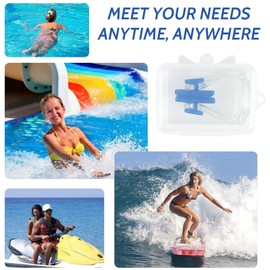 ZEPIQOR Pack of 8 Nose Clip Swimming Nose Clip with Storage Box, Waterproof Nose Clip for Adults and Children Swimming Beginners, Compact and Portable