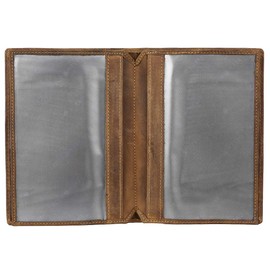 Greenburry Vintage Huntsman Trophy Leather ID Folder Document Folder Hunting Licence Case BV-328B-HT-Fox Fox, brown, Vintage