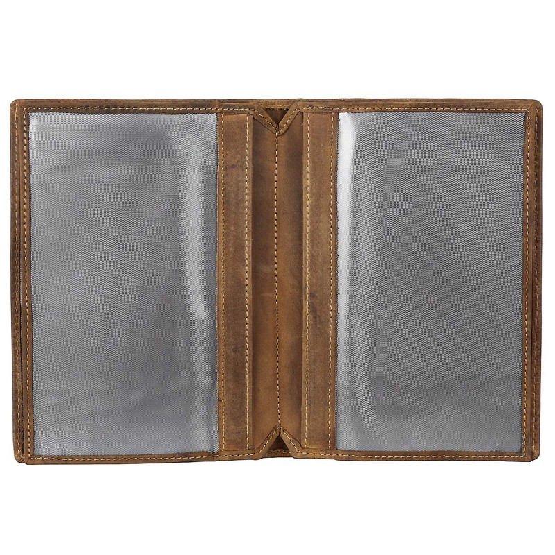 Greenburry Vintage Huntsman Trophy Leather ID Folder Document Folder Hunting