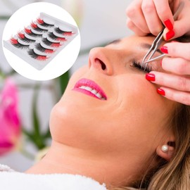 Baluue Elegant 5 Pair False Eyelashes Set Long Eye Lashes Individual Eyelash Extensions Kit for Daily Makeup