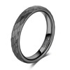 083BASE Tungsten Carbide Ring - 4mm/6mm/8mm Width, Hammered Design, Steel