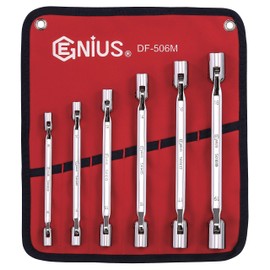 Genius Tools 6PC Metric Double Flexible Socket Wrench Set (Mirror Finish) - DF-506M