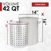 CONCORD 42 QT Stainless Steel Stock Pot w/Basket. Heavy Kettle.