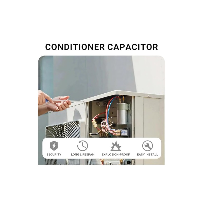 5uF 5MFD CBB65A Condensador de CA de arranque ovalado de