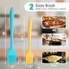 HAUSHOF Silicone Basting Pastry Brush, Heat Resistant Pastry Brush Set,