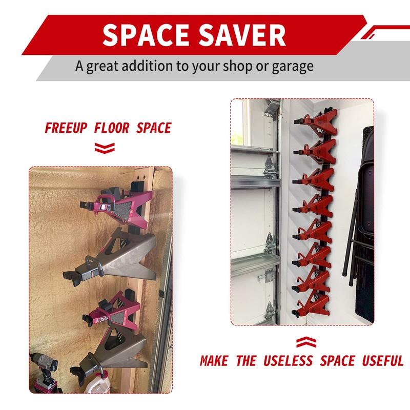 Racewill Jack Stand Wall Mount Organizer: Jack Stands Holder Storage