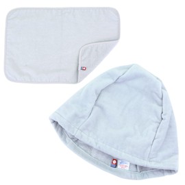 Sauna Hat, Imabari Towel, Sauna Mat, Same Color Set, Men's, Women's, Sauna Cap, Towel Fabric, Washable, M, Shirring, Gray